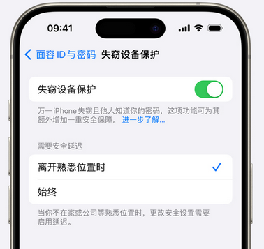 绩溪苹果手机维修分享iOS17'失窃设备保护'功能是什么？ 