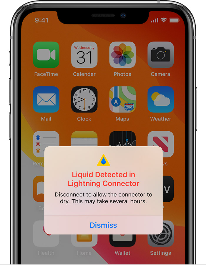 绩溪苹果手机维修分享iPhone 12 在充电时出现 “闪电接口检测到液体”的提示怎么办 